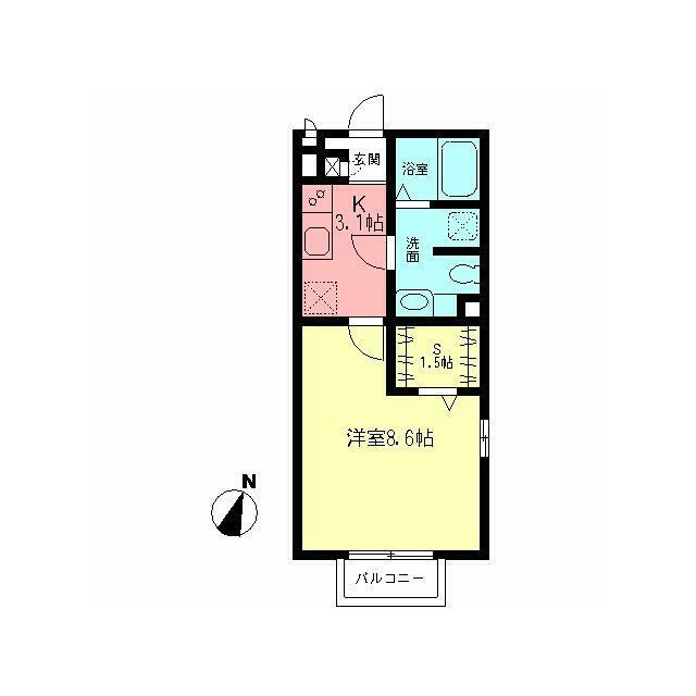 アミカ湘南Ａ 201号室 間取り