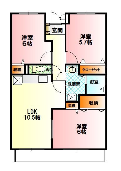 サンセールシマダ 201号室 間取り