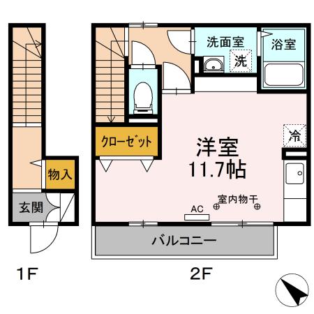 サニーコート稲村ケ崎 201号室 間取り