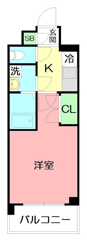 フェリックス本厚木 405号室 間取り