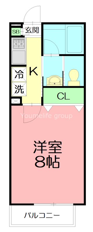 COSTA鵠沼 203号室 間取り