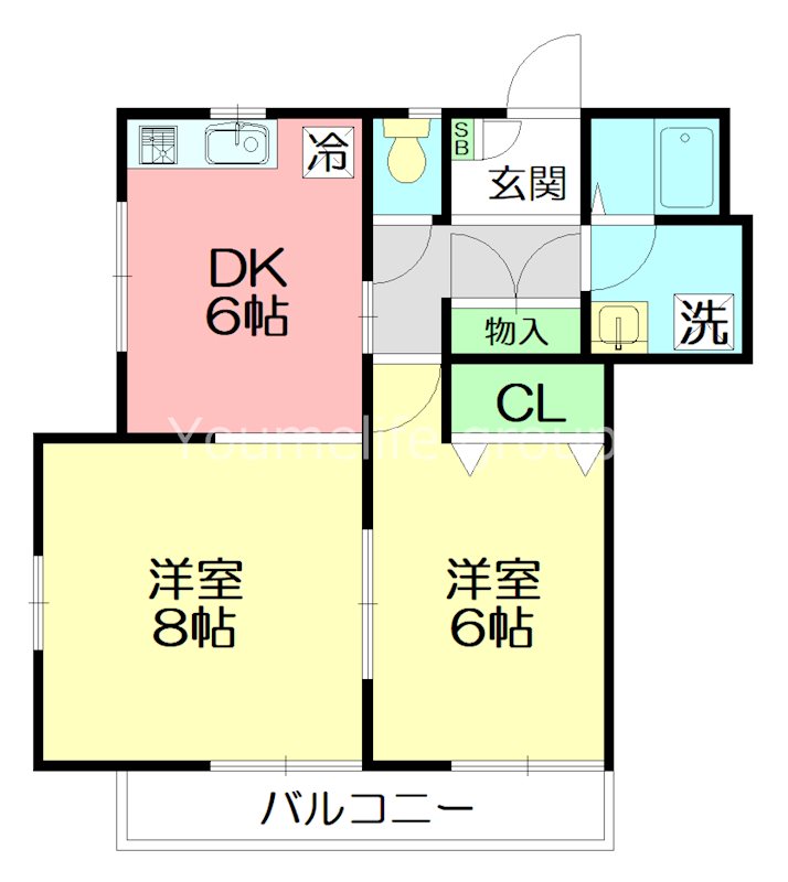 メゾン栄 201号室 間取り