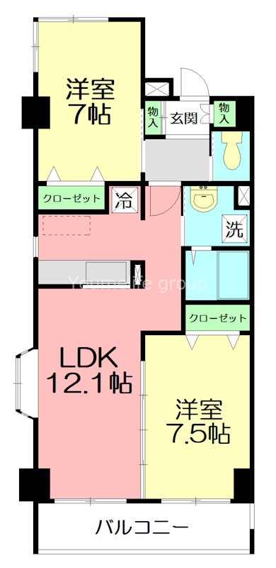 アバンサール湘南 701号室 間取り