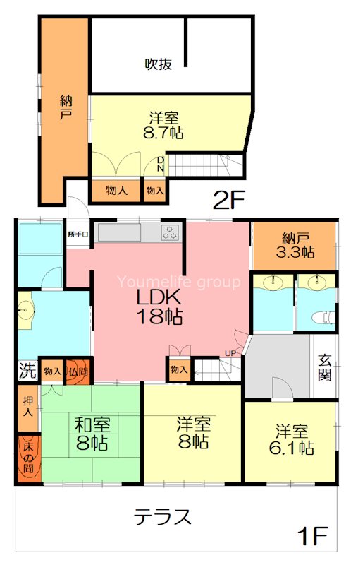 曽屋貸家 間取り