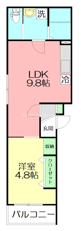 AMESHOR　CHIGASAKI 301号室 間取り