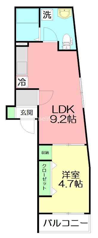 AMESHOR　CHIGASAKI 202号室 間取り