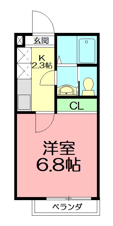 ベルフルール本厚木 303号室 間取り