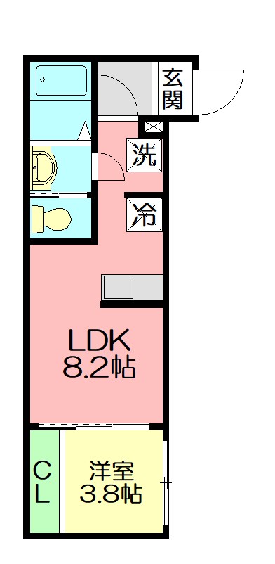 ベルフルール本厚木 105号室 間取り
