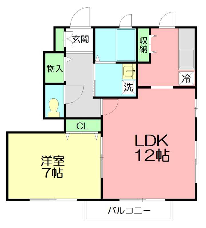 イージス&alpha;（イージスアルファ） 102号室 間取り