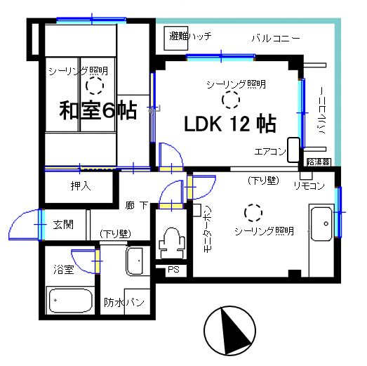 サンプレイス鵠沼 301号室 間取り