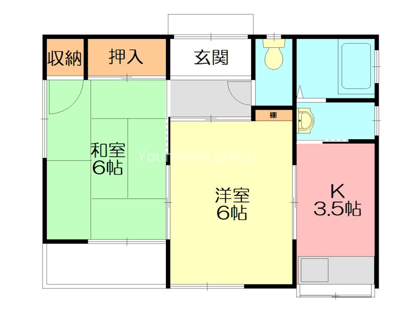 譲原貸家　3号 間取り