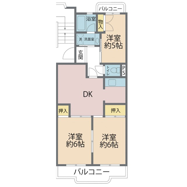 ポルシェ伊勢原Ⅱ 105号室 間取り