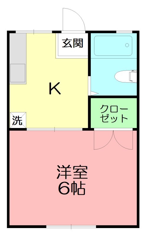 ル・ショコラ本厚木 106号室 間取り