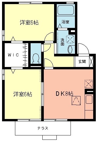 グリーンフォート 202号室 間取り