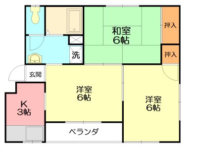 おもてハイツ 101号室 間取り