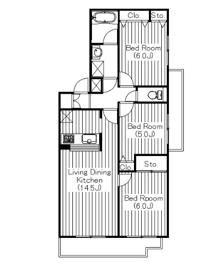 シティコート藤沢 303号室 間取り