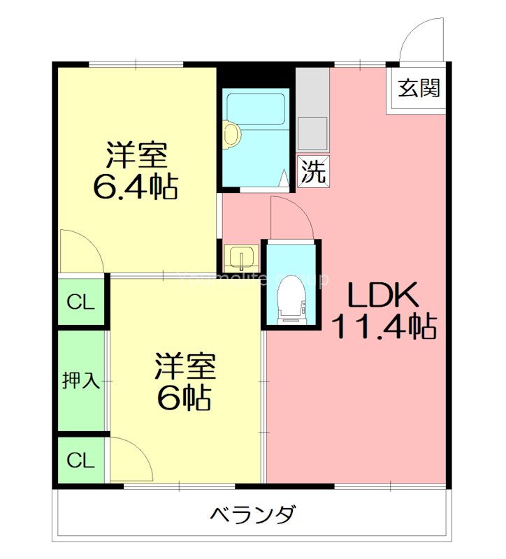 リブレス鎌倉 102号室 間取り
