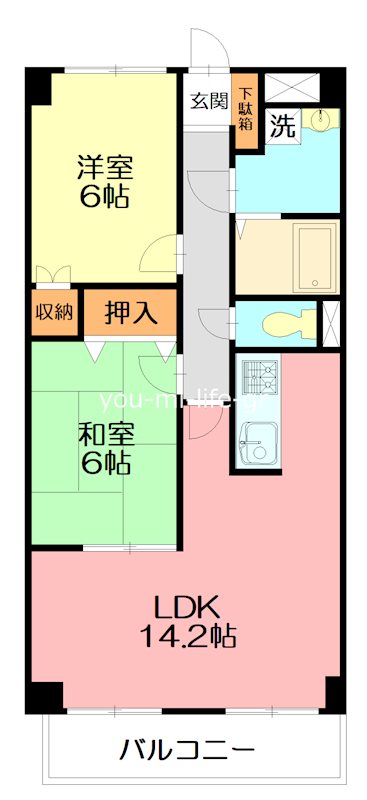 クレール見取 402号室 間取り
