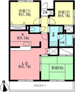 シャトレー上落合 101号室 間取り