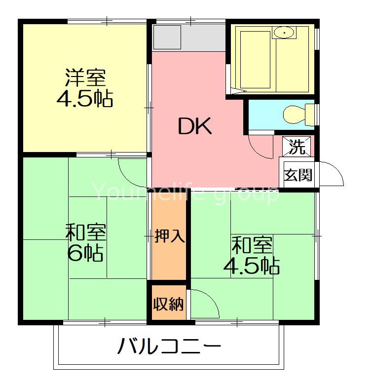 コーポあやめ 201号室 間取り