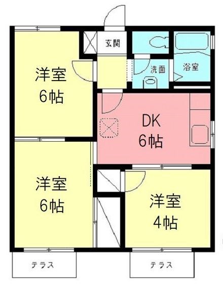 コーポ少汀Ⅱ 101号室 間取り