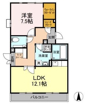 パストラル湘南 102号室 間取り
