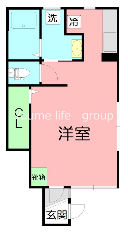 シャン・ドゥ・フルール（シャンドゥフルール） 101号室 間取り