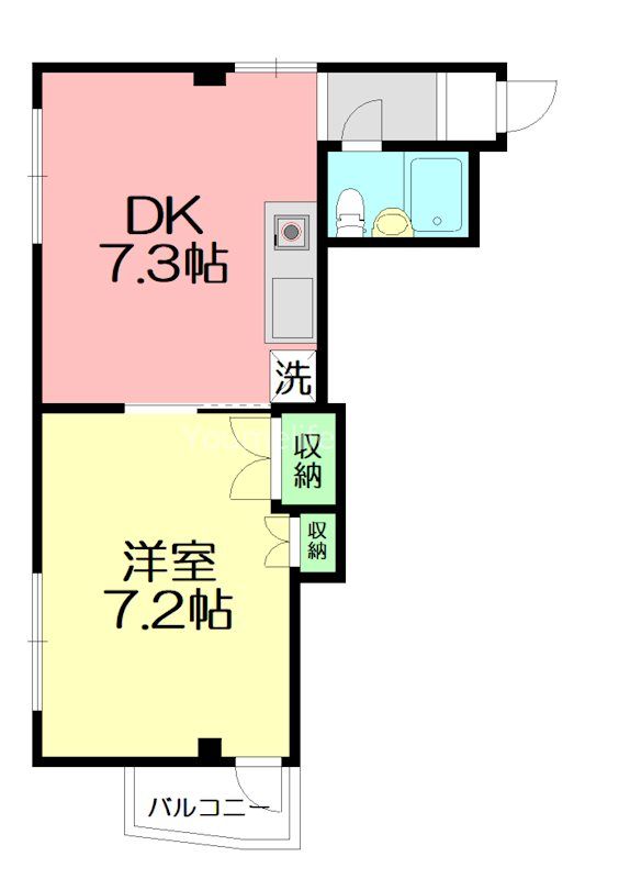 カーサ関根 203号室 間取り