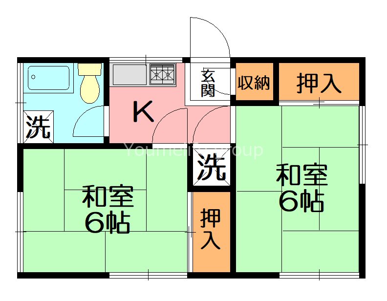 追分ハイツ 201号室 間取り