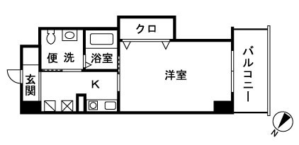 ルナスクエア 202号室 間取り