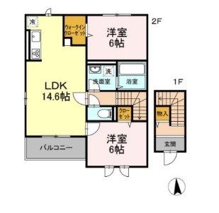 リビエラ湘南 201号室 間取り