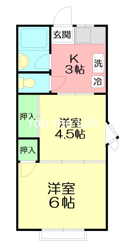 サンハイツ 201号室 間取り