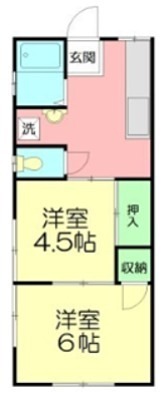 三直アパート 103号室 間取り