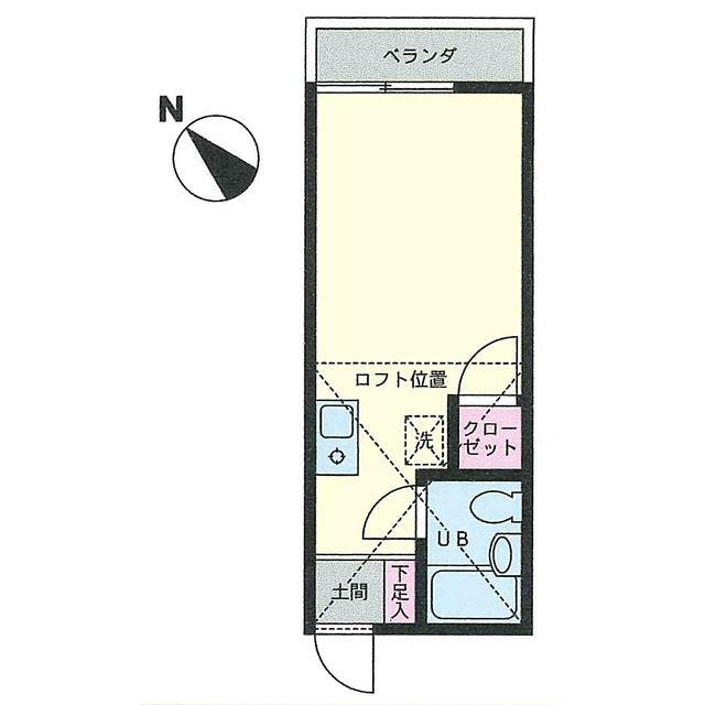 さくらハイツ温水 101号室 間取り