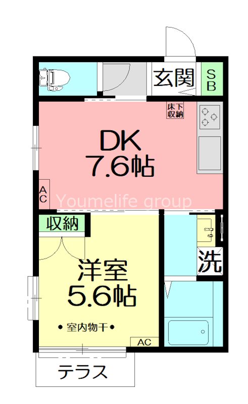 Ｆｅｌｉｃｅ　Ｓｈｏｎａｎ(フェリスショウナン) 102号室 間取り