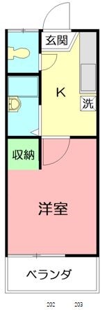 ドルチェ真田 203号室 間取り
