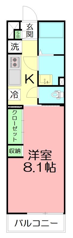 リブリ・サザンビーチ茅ヶ崎Ⅱ 206号室 間取り