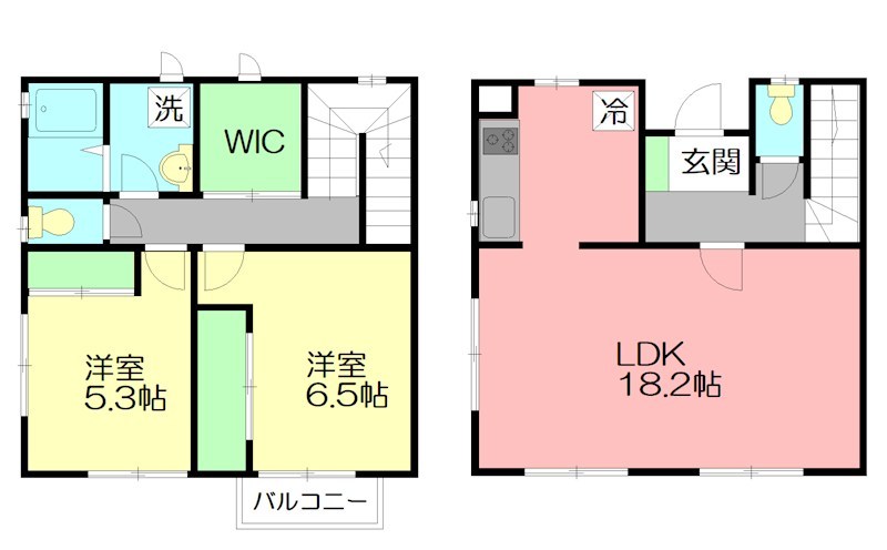 コーラルテラス A号室 間取り