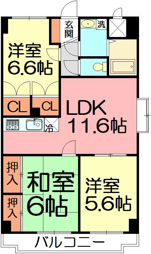 リヴェールシェソワ 301号室 間取り
