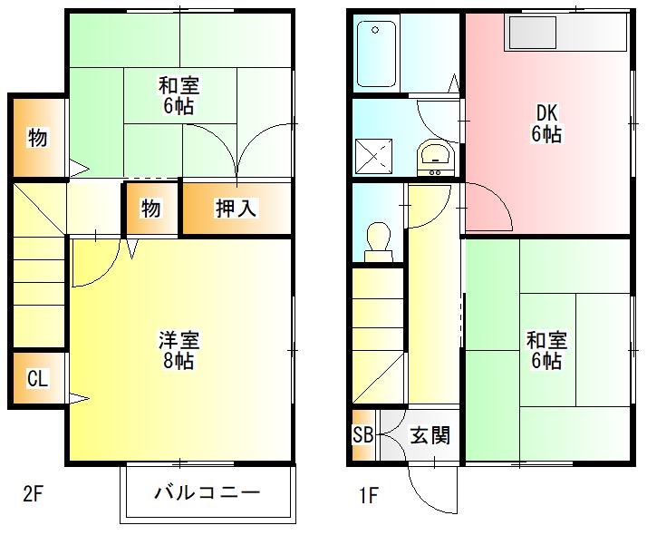 ハイツ立木　A棟 3号室 間取り