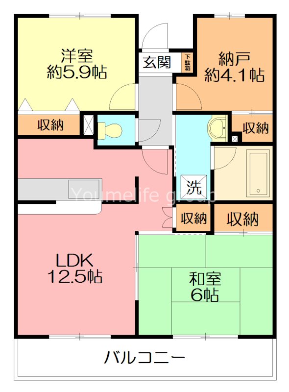 シャトレー上落合 303号室 間取り