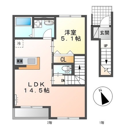 アイルトンハウス 203号室 間取り
