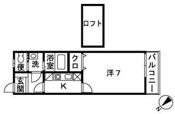 エクレール辻堂Ⅰ 204号室 間取り