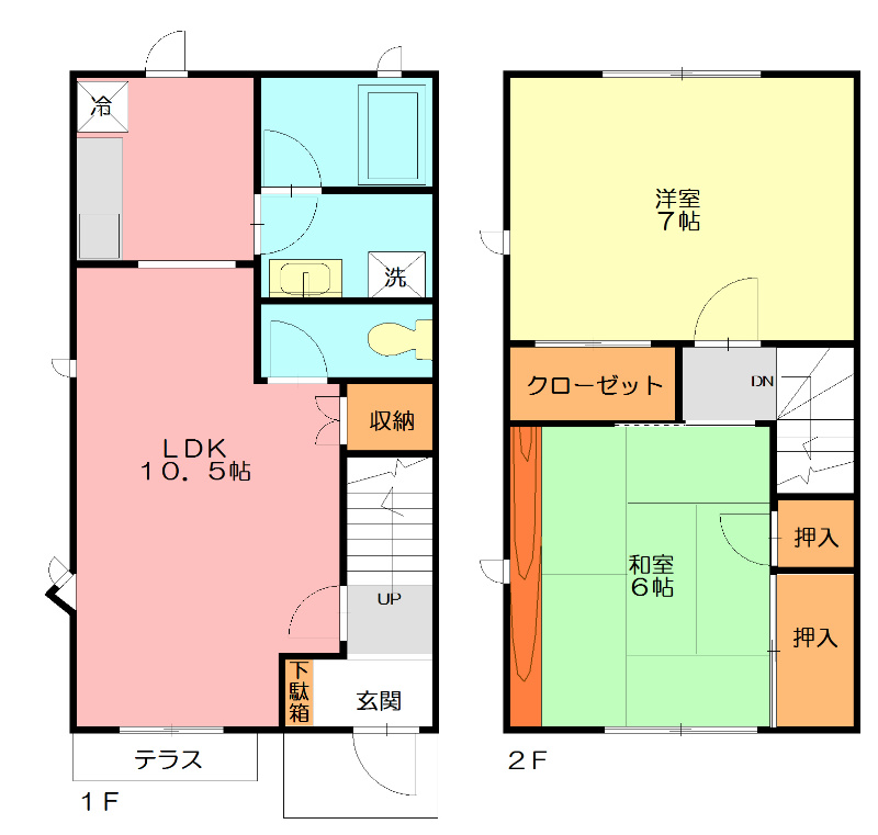 コウジィコート赤松 D-4号室 間取り