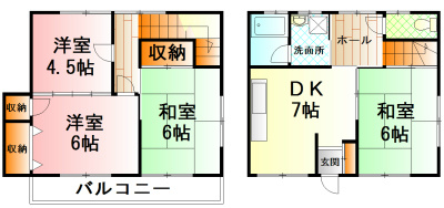 中戸川テラスハウス 間取り