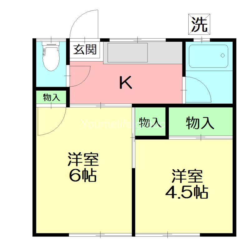 村上コーポ 105号室 間取り