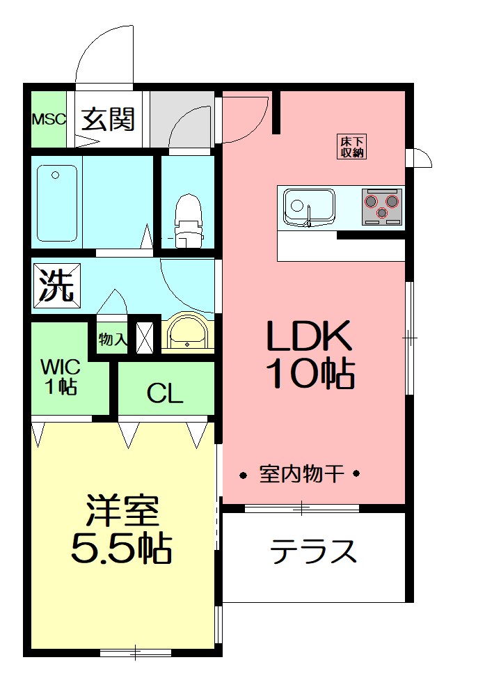 シャローヒルズ小町 103号室 間取り
