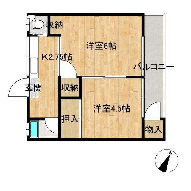藤和荘 202号室 間取り