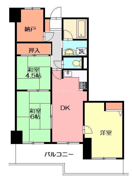 ソシエ弐番館 605号室 間取り