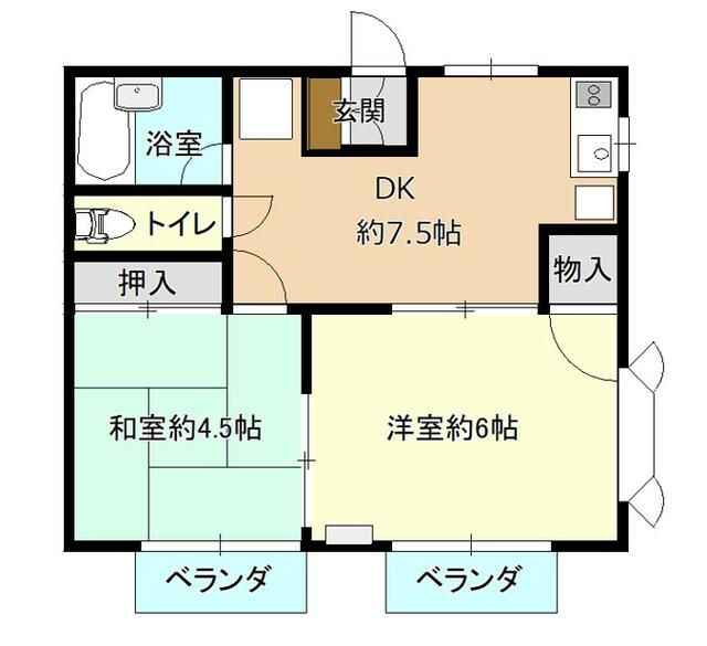サマックス・スプリング 201号室 間取り